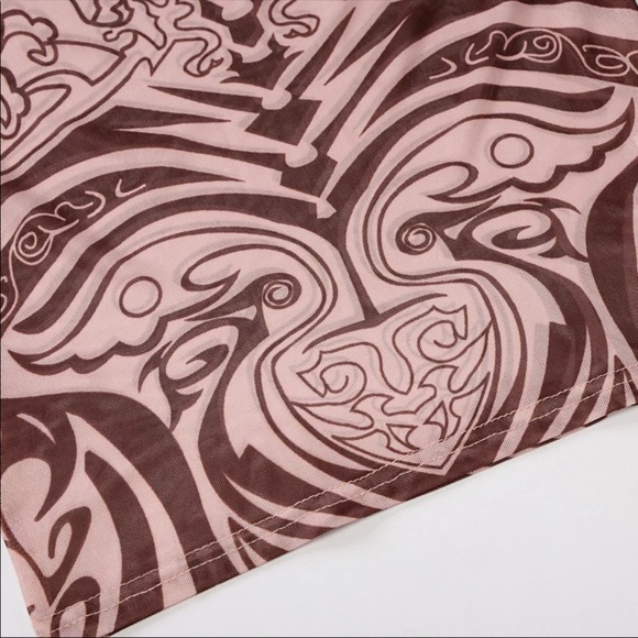 New tattoo like long sleeve crop top - Picture 4 of 4